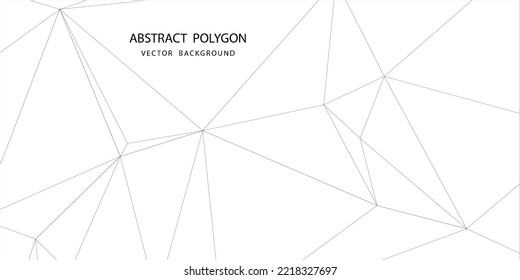 Abstract white polygon background, Abstract connecting dots and lines, Vector illustration.