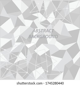 Abstract white polygon background. Vector Illustration.