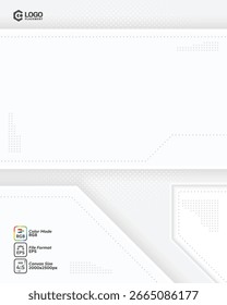 modelo de design de pôster branco abstrato com composição de formas dinâmicas