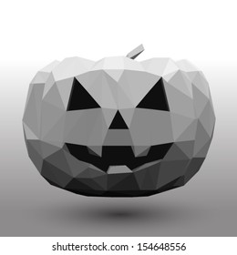 Abstract White pumpkin head isolated