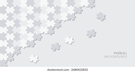 Abstract white puzzle background. Vector EPS 10