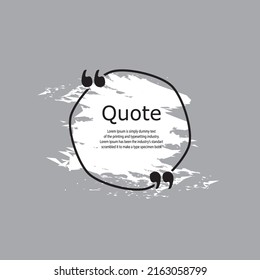 Abstract white quote template design vector