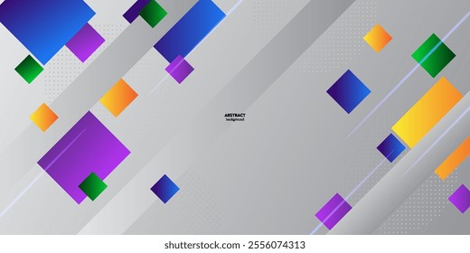 Abstract white rectangle background. Colorful minimalist geometric square background abstract design.