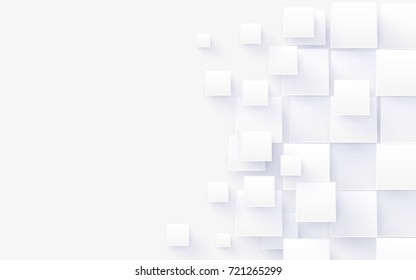 Abstract White Rectangles Digital Hi Tech Concept Background