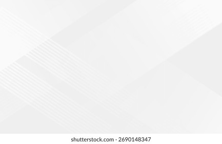 Abstract white rectangles shape and High speed digital hi tech concept on soft white background
