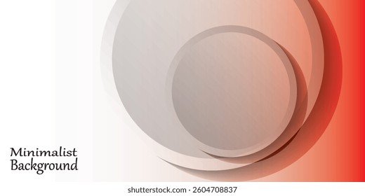 Abstract white and red background with red circle lines. Digital future technology concept modern. vector illustration.