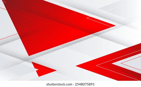 abstract white and red background with geometric shapes