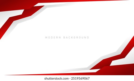 Abstract white and red background. Modern geometric shapes, suitable for banners, presentations, advertisements. Vector illustration