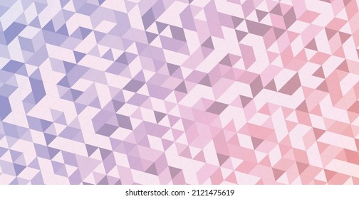 Abstract white, red and blue background, many triangles - Vector illustration