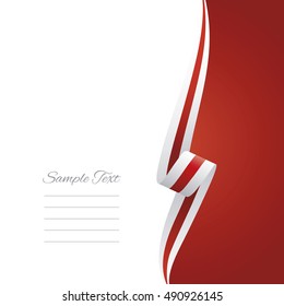 Abstract white red ribbon right side brochure vector