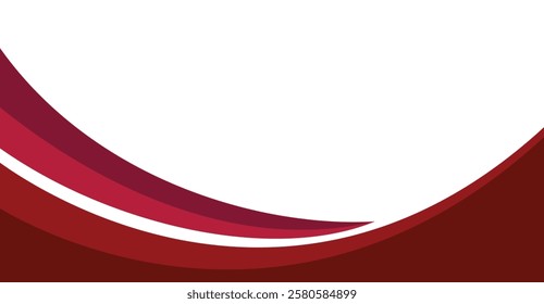 Abstract white and Red Wave Background