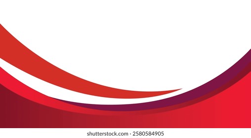 Abstract white and Red Wave Background