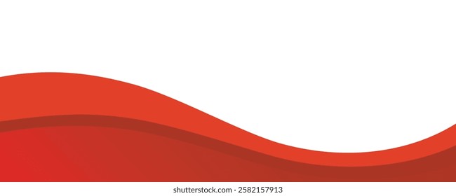 Abstract white and Red Wave Background