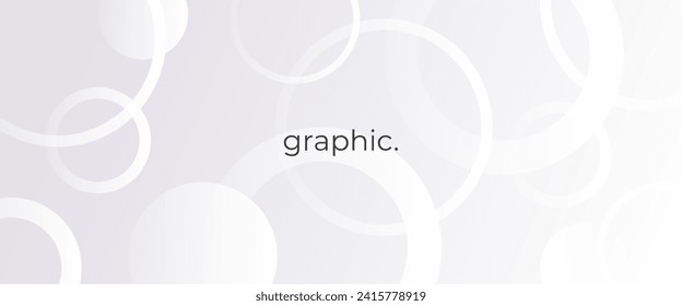 Abstract white ring background. 3d geometric vector art with circle shapes