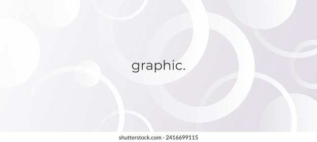Abstract white ring background. 3d geometric vector art with circle shapes