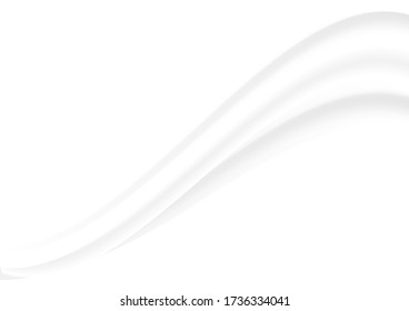 Abstract white satin fabric for the background Cloth Vector Illustration