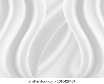 Abstract White Satin Silky Cloth,Fabric Textile Drape with Crease Wavy Folds.with soft waves,waving in the wind.Texture of crumpled paper.
Milk,Yogurt,Cream or cosmetics product Curl background.vector