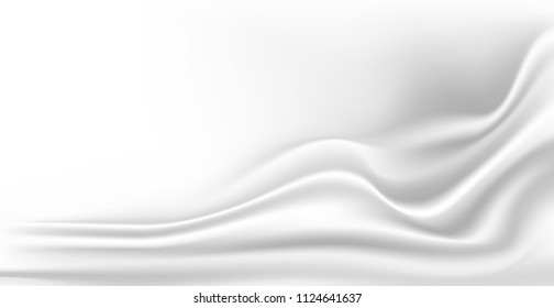 Abstract White Satin Silky Cloth,Fabric Textile Drape with Crease Wavy Folds.with soft waves,waving in the wind.Texture of crumpled paper.
Milk,Yogurt,Cream or cosmetics product Curl background.vector