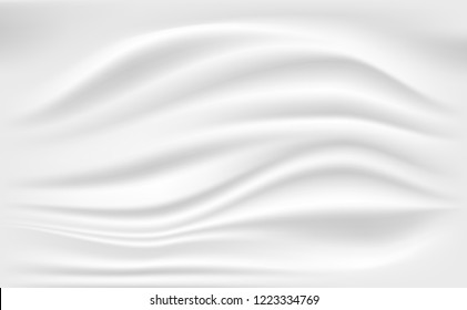 Abstract White Satin Silky Cloth,Fabric Textile Drape with Crease Wavy Folds.with soft waves,waving in the wind.Texture of crumpled paper.
Milk,Yogurt,Cream or cosmetics product Curl background.vector