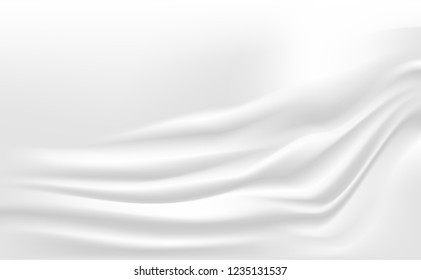 Abstract White Satin Silky Cloth,Fabric Textile Drape with Crease Wavy Folds.with soft waves,waving in the wind.Texture of crumpled paper.
Milk,Yogurt,Cream or cosmetics product Curl background.vector