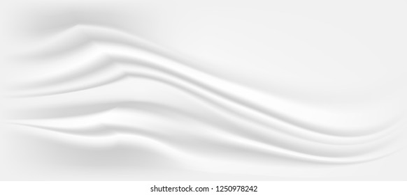 Abstract White Satin Silky Cloth,Fabric Textile Drape with Crease Wavy Folds.with soft waves,waving in the wind.Texture of crumpled paper.
Milk,Yogurt,Cream or cosmetics product Curl background.vector