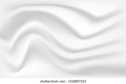 Abstract White Satin Silky Cloth,Fabric Textile Drape with Crease Wavy Folds.with soft waves,waving in the wind.Texture of crumpled paper.
Milk,Yogurt,Cream or cosmetics product Curl background.vector