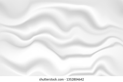 Abstract White Satin Silky Cloth,Fabric Textile Drape with Crease Wavy Folds.with soft waves,waving in the wind.Texture of crumpled paper.
Milk,Yogurt,Cream or cosmetics product Curl background.vector