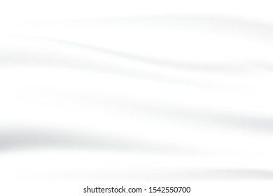 Abstract White Satin Silky Cloth,Fabric Textile Drape with Crease Wavy Folds.with soft waves,waving in the wind.Texture of crumpled paper. Milk,Yogurt,Cream or cosmetics product Curl background.