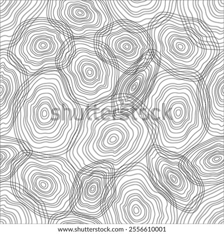 Abstract white seamless texture with black circle rings. Digital future technology concept. vector illustration.