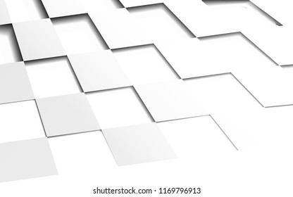 Abstract of white shade background with cubic pattern, vector illustration