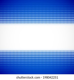abstract white shiny polka dot pattern on blue sky background (vector)