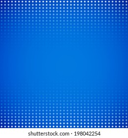 abstract white shiny polka dot pattern on blue sky background (vector)
