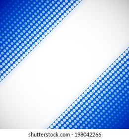 abstract white shiny polka dot pattern on blue sky background (vector)