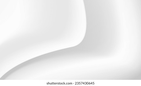 Abstract White Silk Cloth Wave Light Background. EPS10 Vector