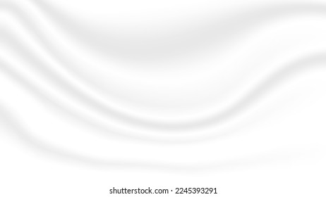abstract white silk fabric background with soft and smooth  wave texture for luxury graphic design