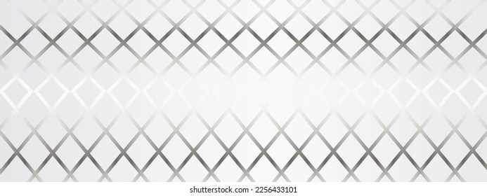 
Abstrakter weißer silberner Hintergrund mit einem Raster von Schnittstreifen. Metallische Imitation mit grauem Farbverlauf. Geometrischer, universeller Hintergrund für die Geschäftspräsentation. Banner. Vektorgrafik 
