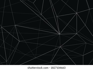 Abstract white silver line pattern on black background design template. Decorate for ad, poster, artwork, print, template. illustration vector eps10