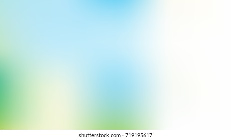 Abstract White, Sky blue and Green Gradient Blurred Vector Backgrounds