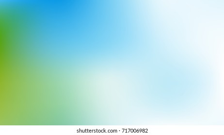 Abstract  White, skyblue and green Gradient blurred vector background