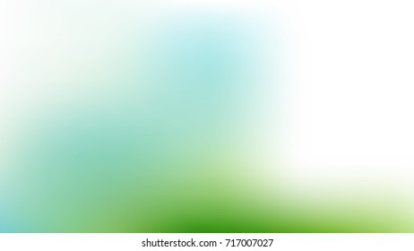 Abstract  White, skyblue and green Gradient blurred vector background