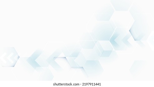 Abstract white and soft blue geometric shape technology digital hi tech concept background. Vector illustration