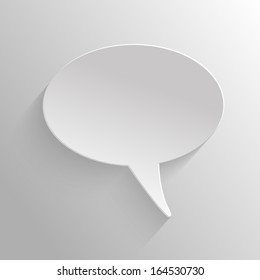 Abstract White Speech Bubbles on Gray Backgraund