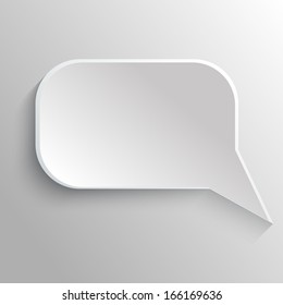 Abstract White Speech Bubbles on Gray Backgraund