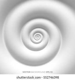 Abstract white spiral background.