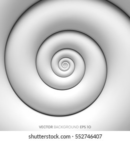 Abstract white spiral background.