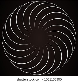 Abstract White Spiral Element