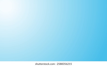 Abstract white spotlight in blue gradient. Light, Sky color blue gradient. Perfect for web background.