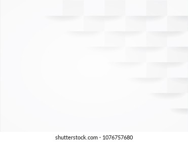 Abstract White square geometric texture background Can be adapt to Brochure, Report, Magazine, Poster, Corporate Presentation, Portfolio, Flyer, Banner, Website. Vector Abstract geometric texture.