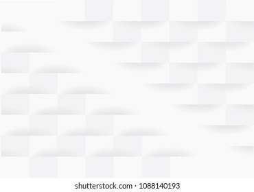Abstract White square geometric texture background Can be adapt to Brochure, Report, Magazine, Poster, Corporate Presentation, Portfolio, Flyer, Banner, Website. Vector Abstract geometric texture.