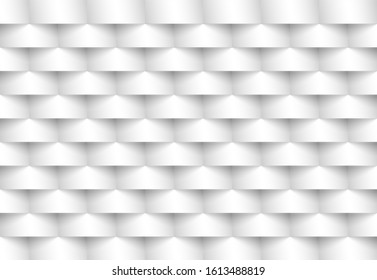 Abstract. White square shape geometric background. light and shadow . Vector.